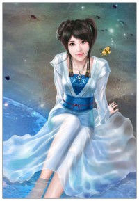 桔梗花叢中